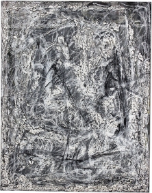 101 - Cement, Oil Stick on Canvas